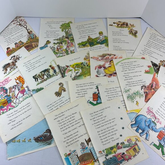 Lot Ephemera Vintage Childrens Book Pages Scrapbooking Junk Journal Raggedy Ann - Picture 4 of 9